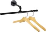 Wall Mount Double Tube Hanger Holder Rack Clothes
