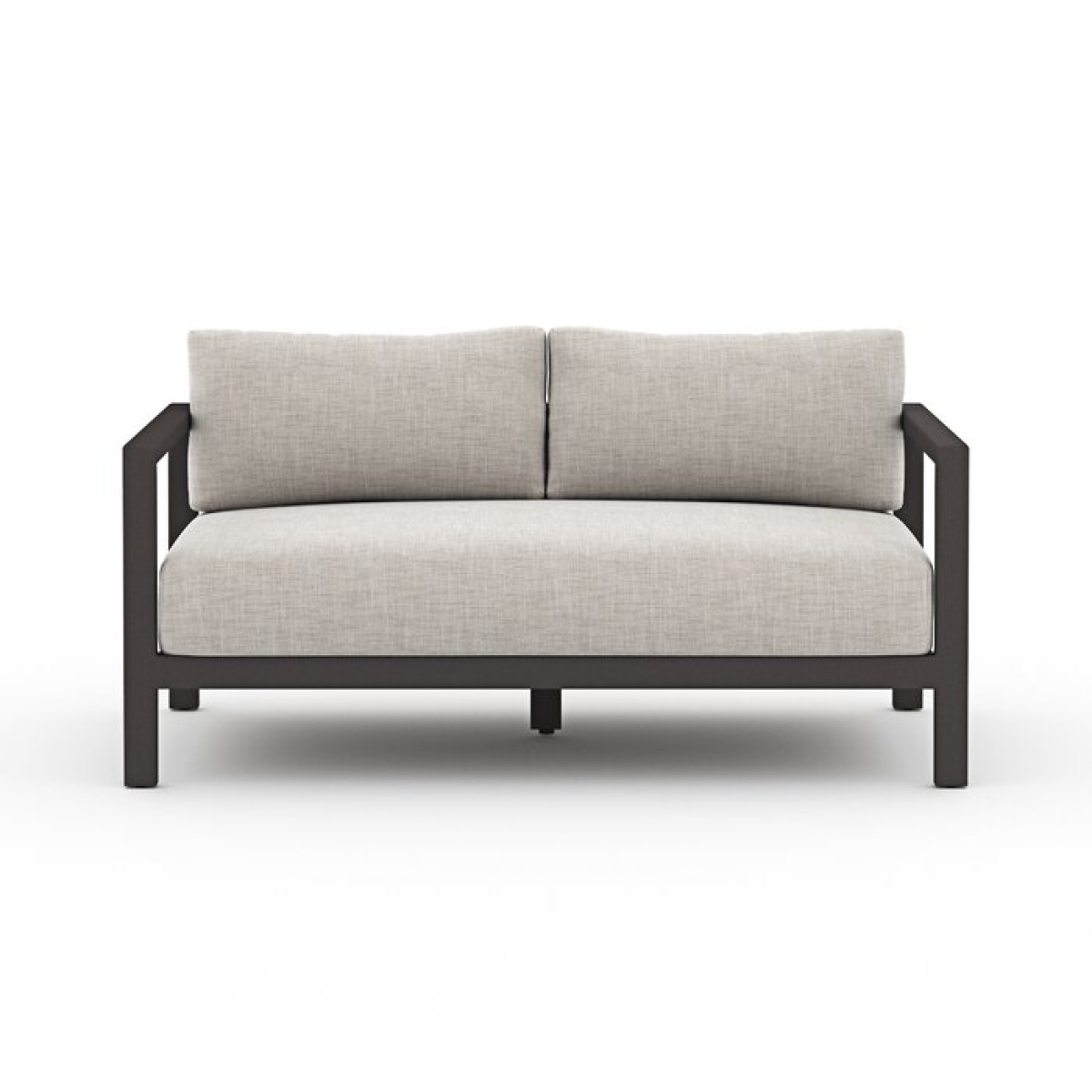 59.8'' Metal Outdoor Loveseat with Sunbrella Cushions - Image 1