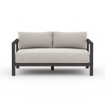 59.8'' Metal Outdoor Loveseat with Sunbrella Cushions