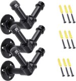 Wall Mount Double Tube Hanger Holder Rack Clothes - Image 7