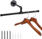 Wall Mount Double Tube Hanger Holder Rack Clothes - Image 10