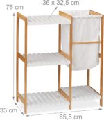 Bathroom shelf with laundry basket, - Image 4