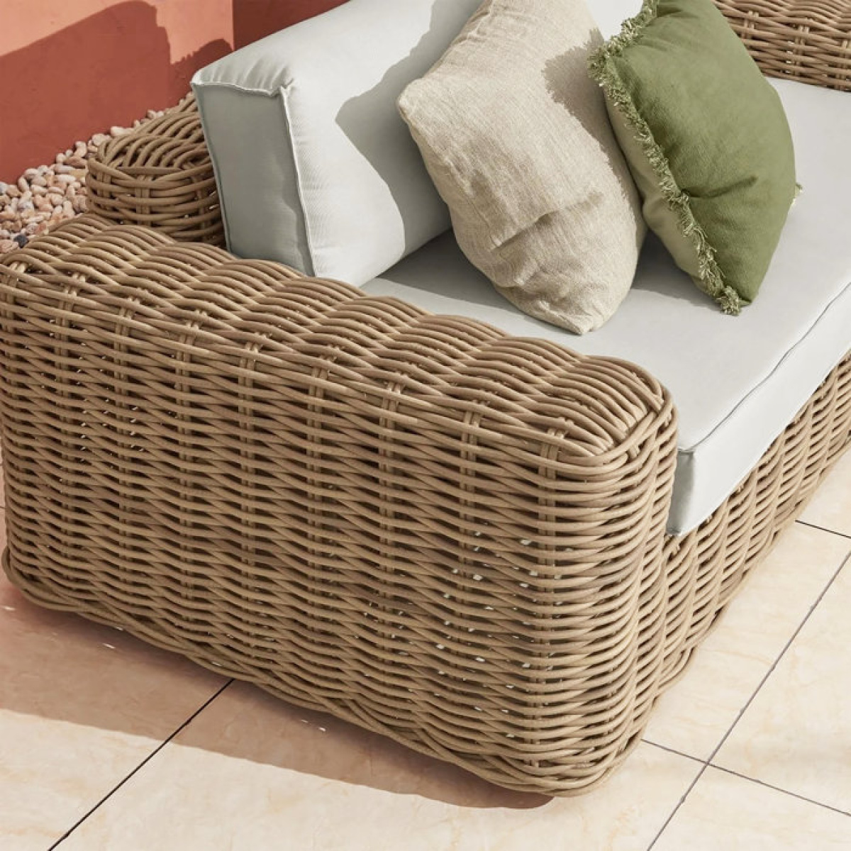 Admiral 85.5'' Wicker Outdoor Sofa - Image 3