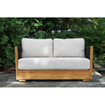 Aniston 59'' Teak Outdoor Loveseat with Sunbrella Cushions - Image 2