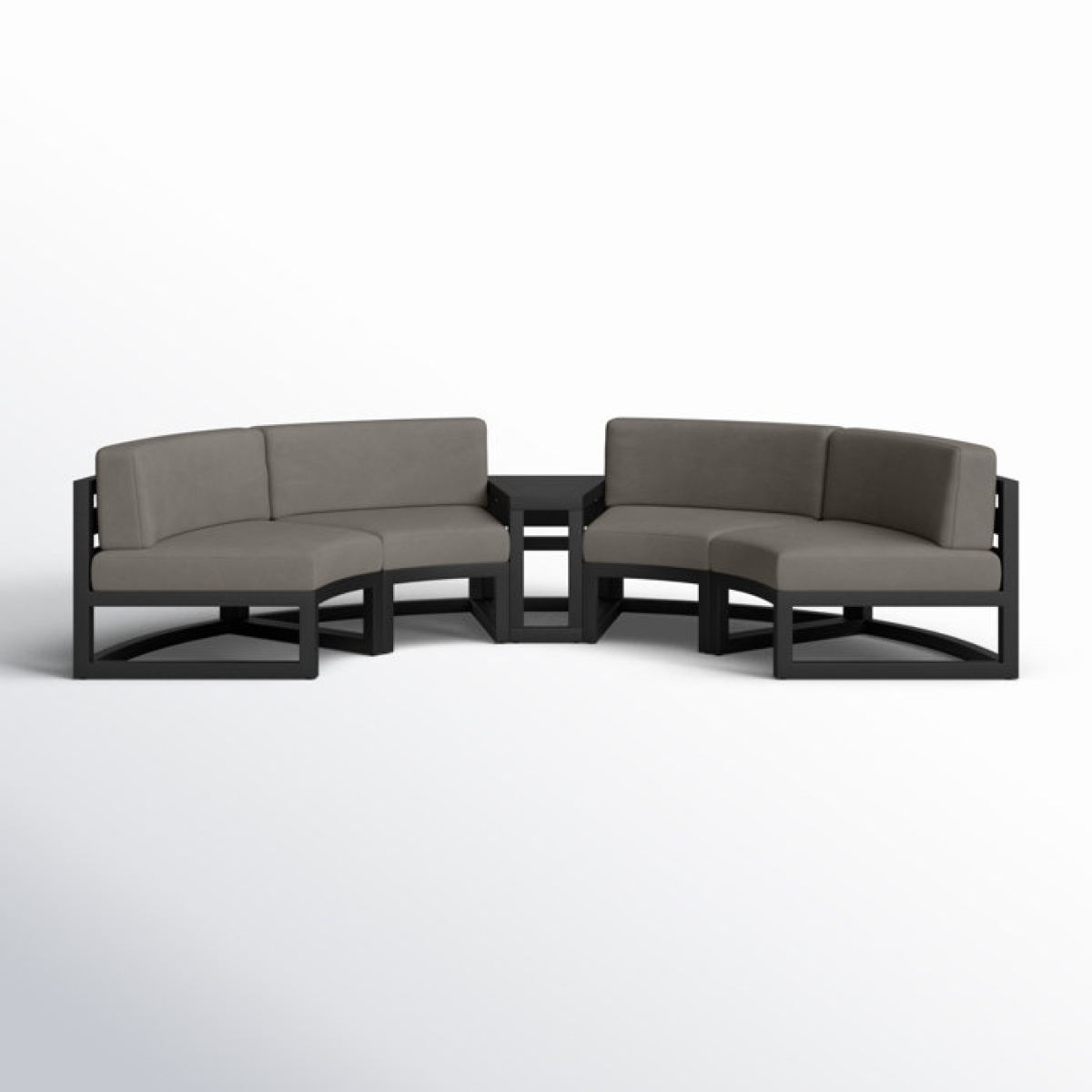 Bergeron Outdoor Curved Patio Sectional with Sunbrella Cushions - Image 1