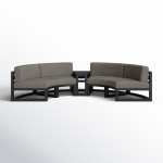 Bergeron Outdoor Curved Patio Sectional with Sunbrella Cushions