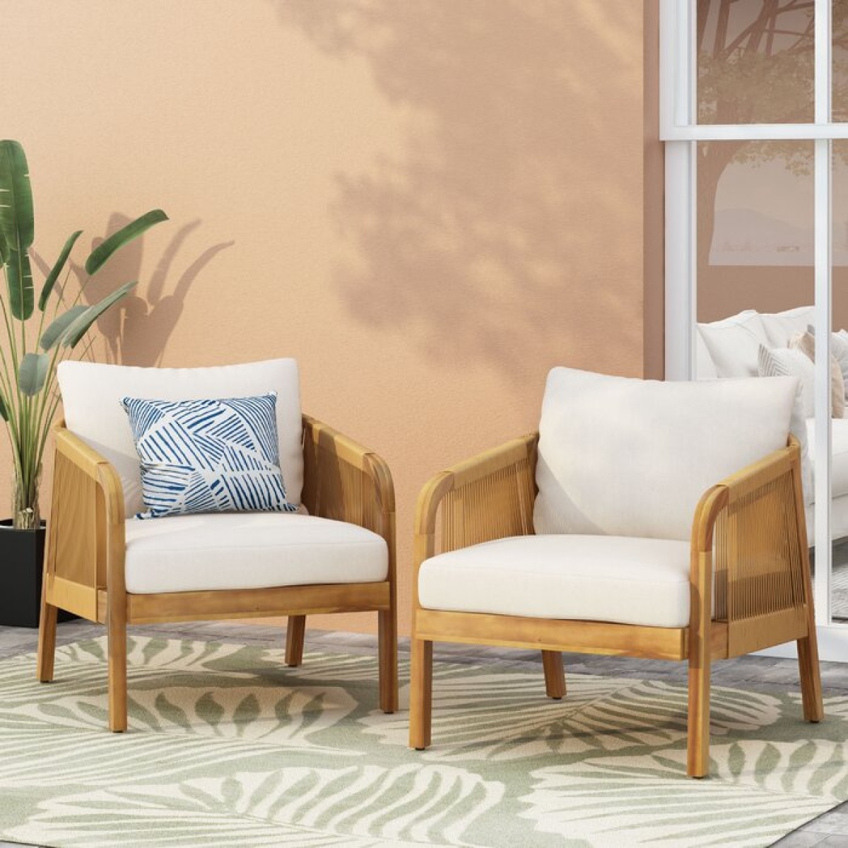 Fiora Patio Chair with Cushions (Set of 2) - Image 2