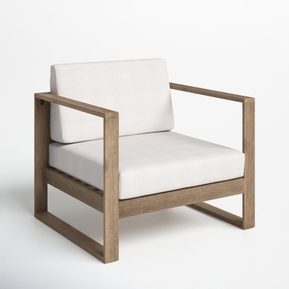 Gavina Outdoor Eucalyptus Single Chair with Cushions - Image 3