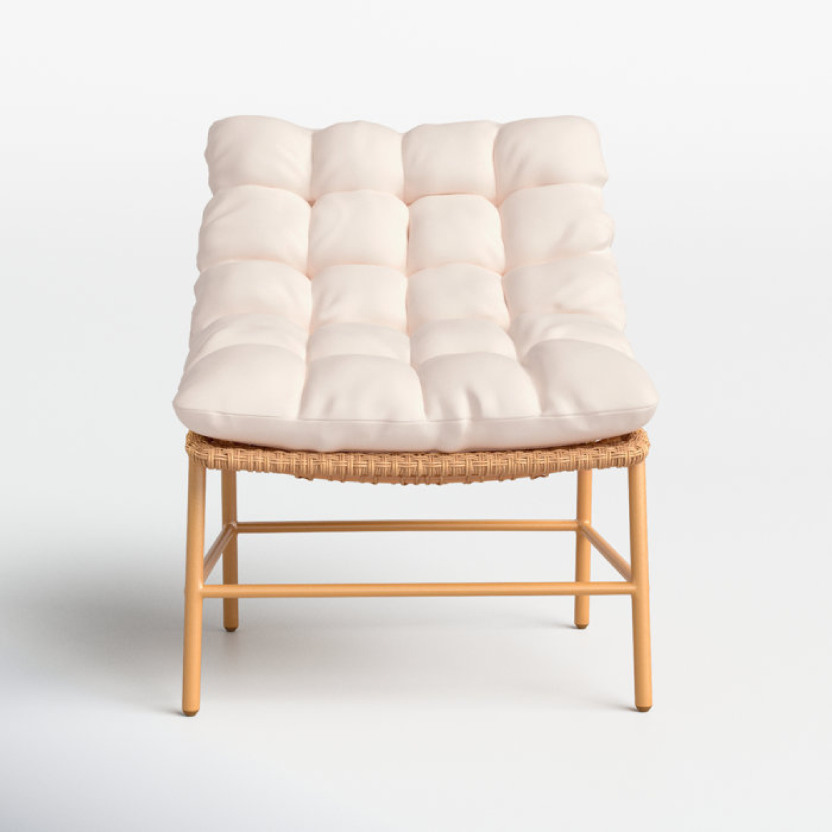 Gentry Outdoor Armless Lounge Chair with Cushion - Image 1