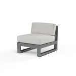 Georgie Armless Patio Chair with Sunbrella Cushions - Image 2