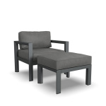 Greyson Patio Chair with Cushions and Ottoman