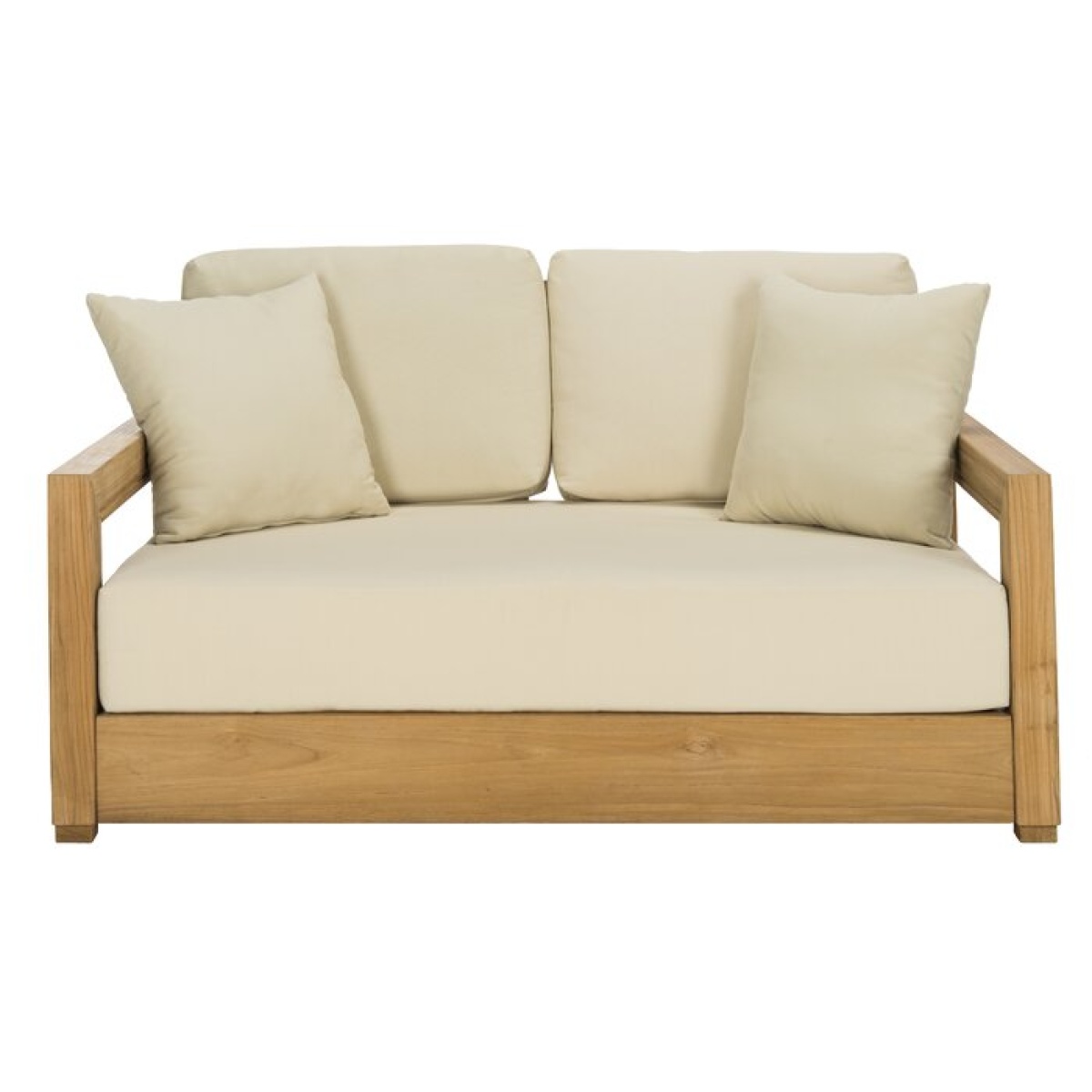 Melrose 52.75'' Teak Outdoor Loveseat - Image 1