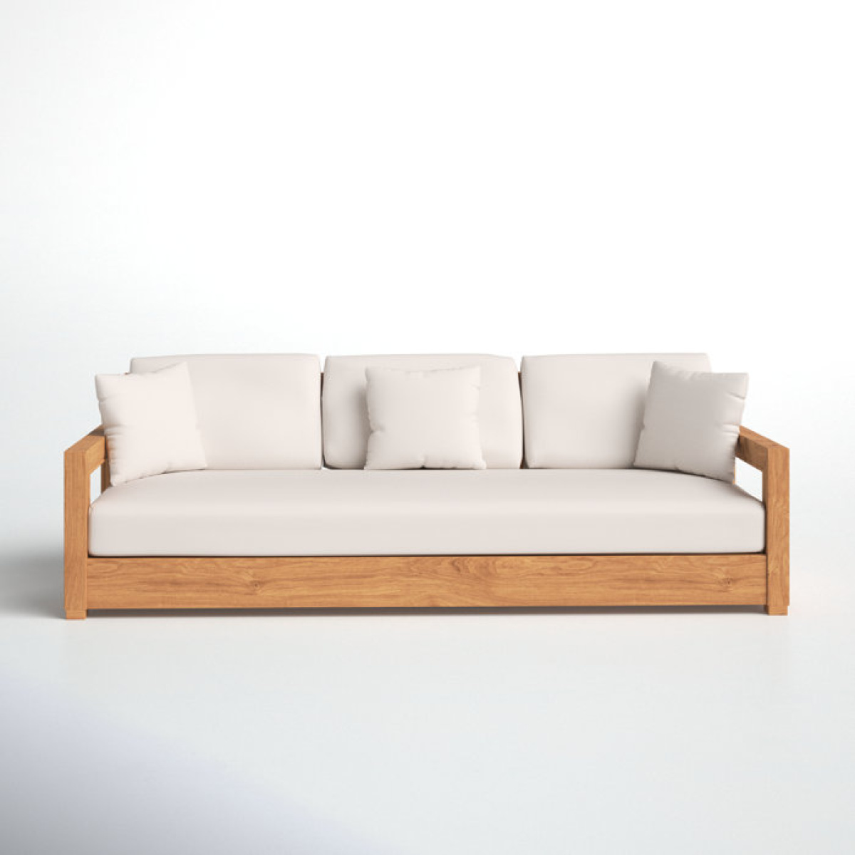 Melrose 76.55'' Teak Outdoor Sofa - Image 2