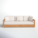 Melrose 76.55'' Teak Outdoor Sofa - Image 2