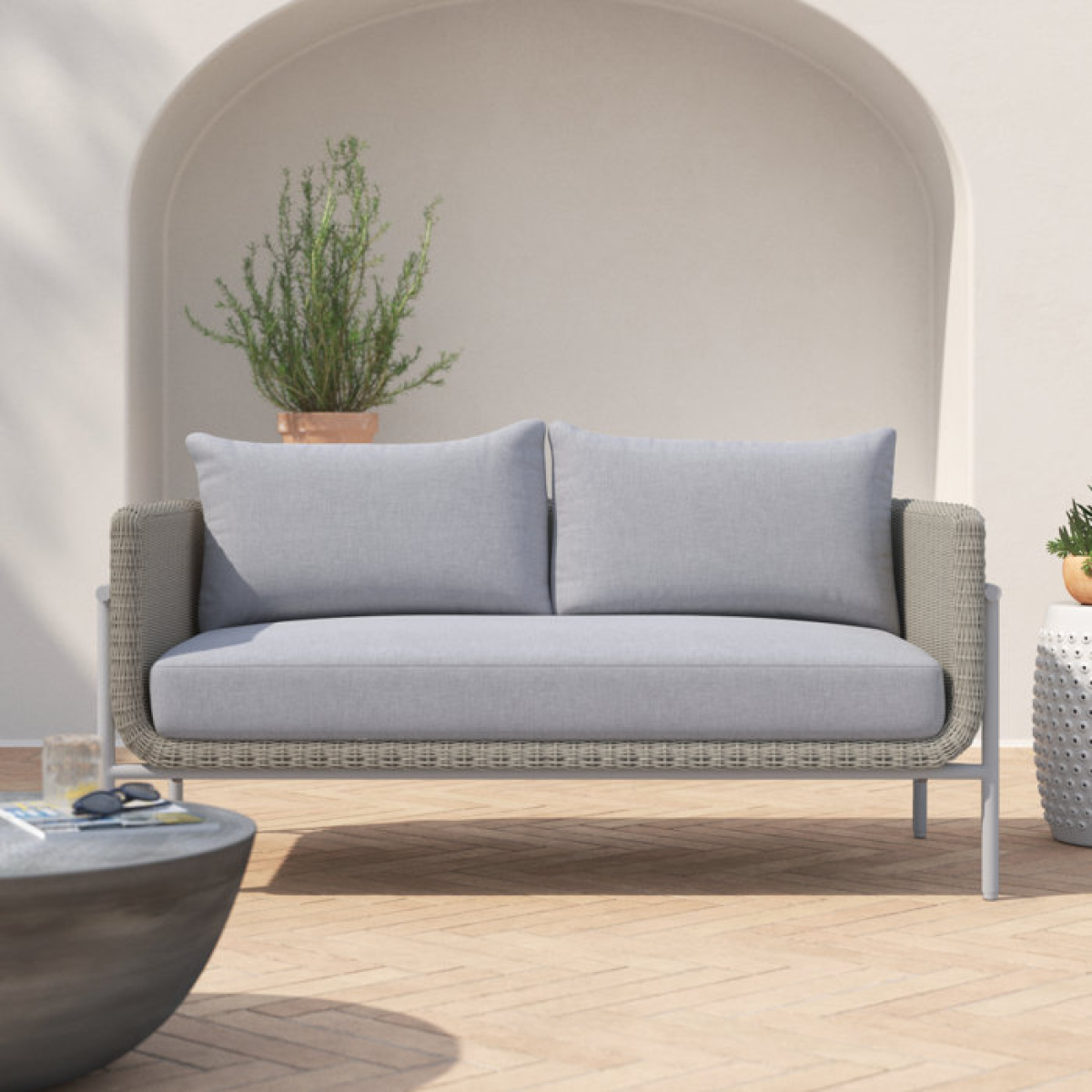 Morriston 58.7'' Outdoor Loveseat - Image 2