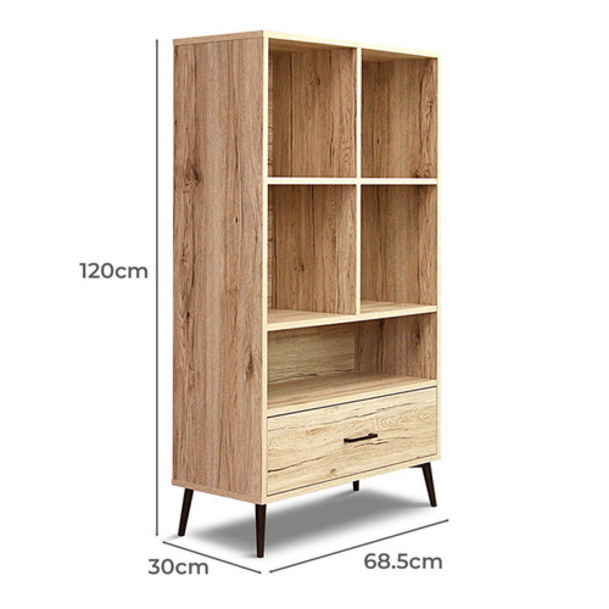 Niva 3 Tier Bookcases (Set of 2) - Image 4