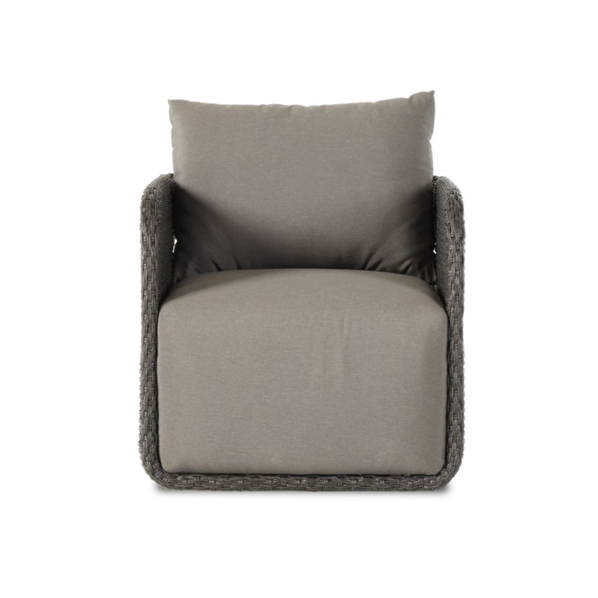 Poillucci Swivel Wicker Patio Chair with Cushions - Image 1