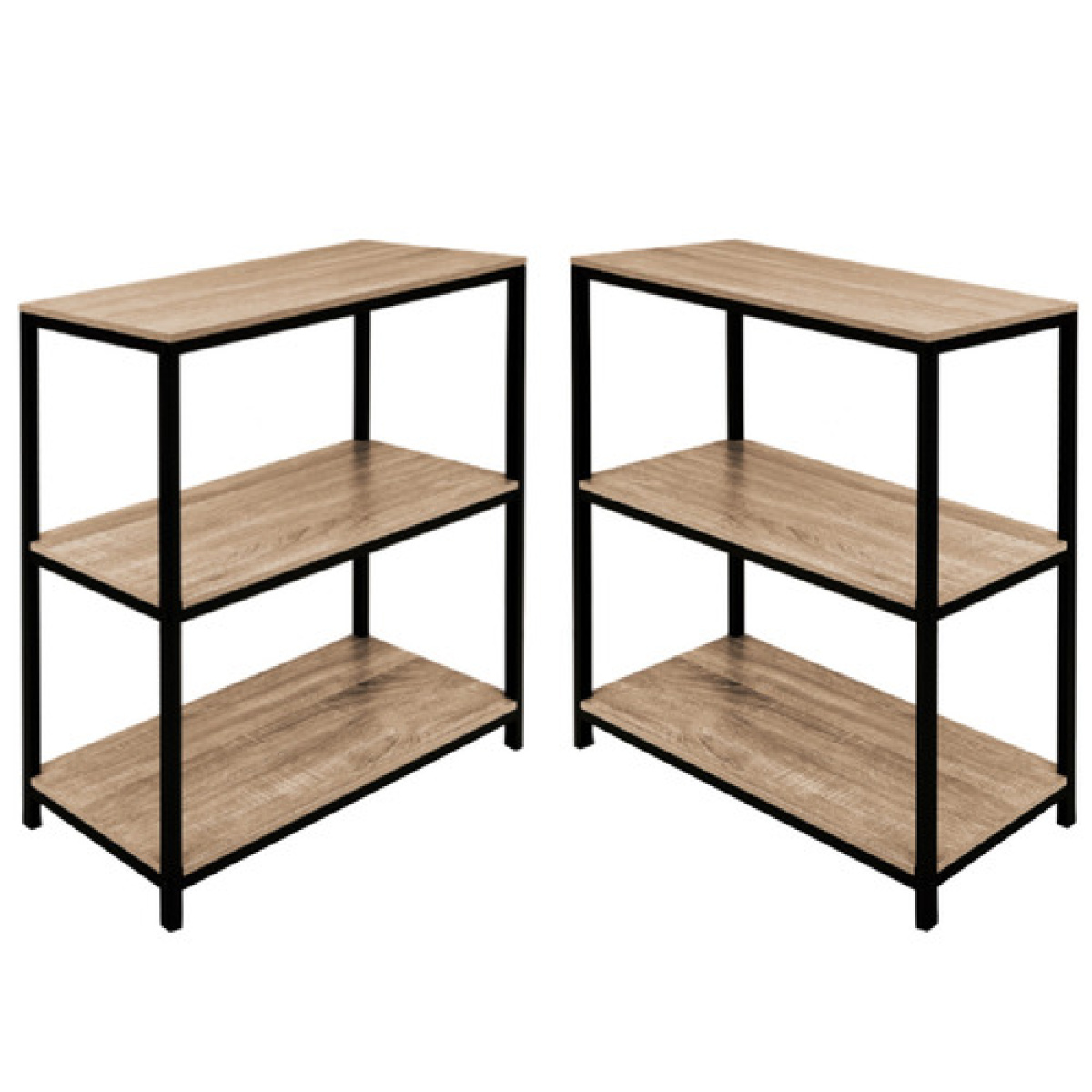 Randal 3 Tier Industrial Bookshelves (Set of 2) - Image 1