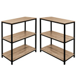 Randal 3 Tier Industrial Bookshelves (Set of 2)