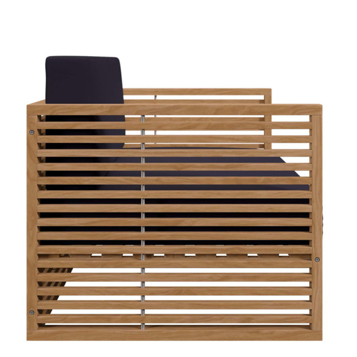 Rayana Teak Wood Outdoor Patio Loveseat - Image 3