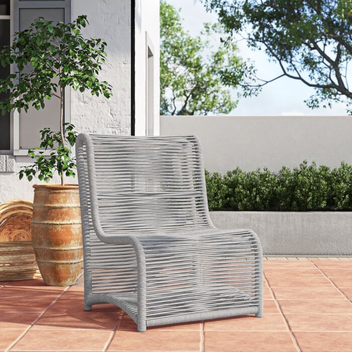 Renfri Outdoor Armless Lounge Chair - Image 2