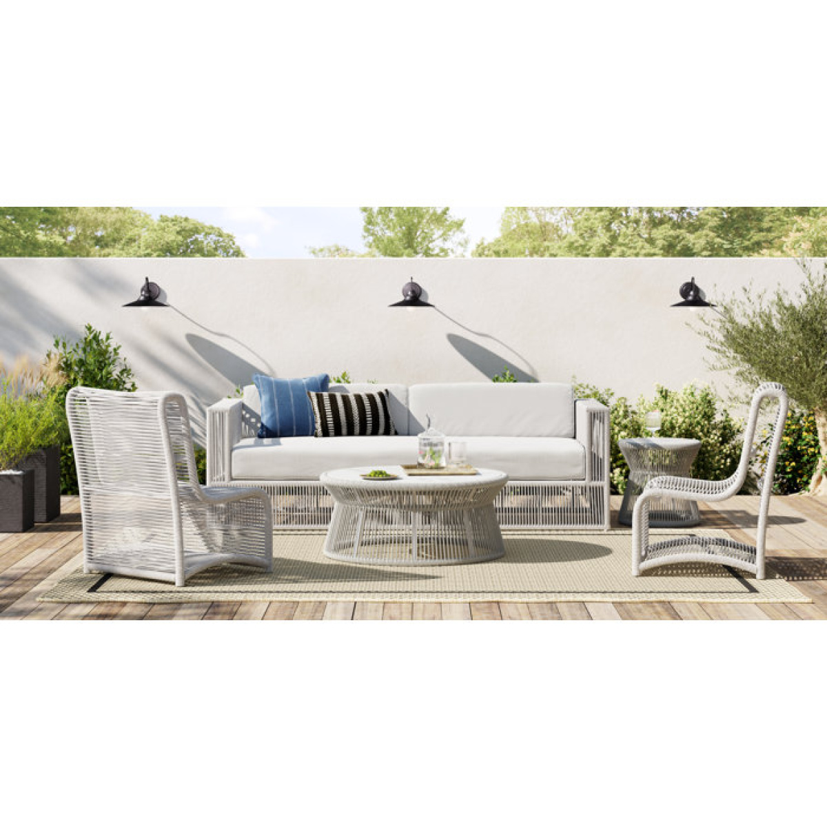 Renfri Outdoor Armless Lounge Chair - Image 3