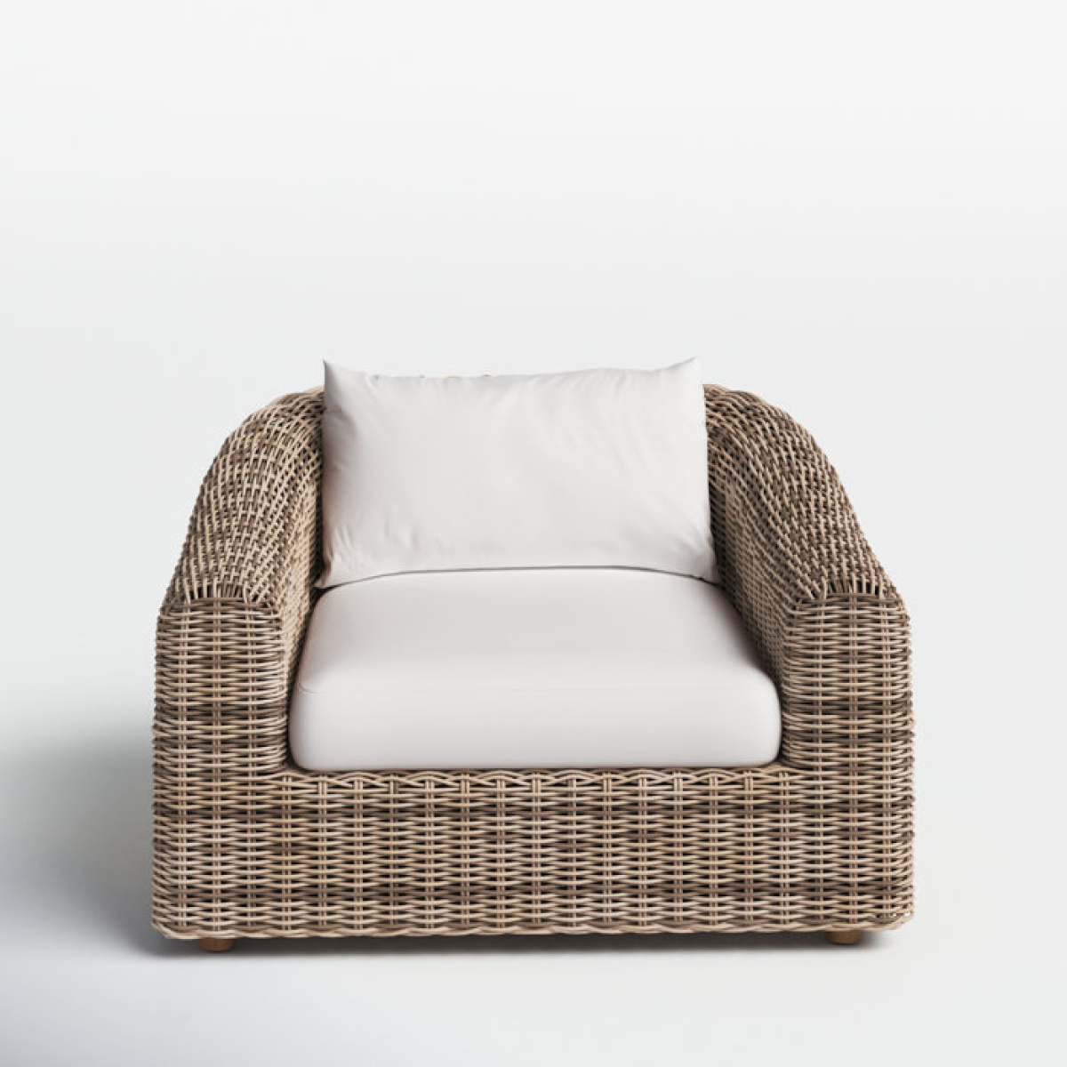 Roshina Teak Outdoor Armless Lounge Chair with Cushion - Image 1