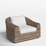 Roshina Teak Outdoor Armless Lounge Chair with Cushion - Image 3