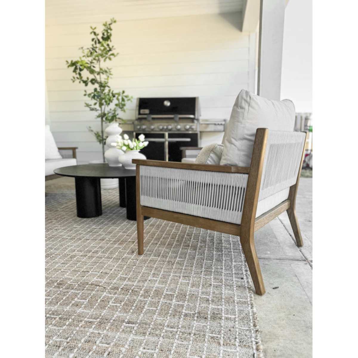 Rydell Acacia Outdoor Lounge Chair - Image 3