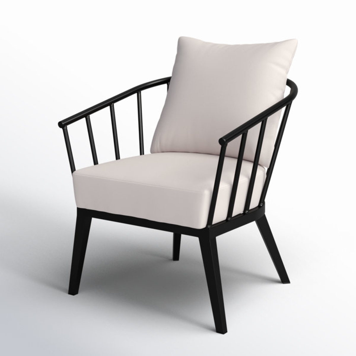 Serena Metal Outdoor Lounge Chair with Sunbrella Cushions - Image 3