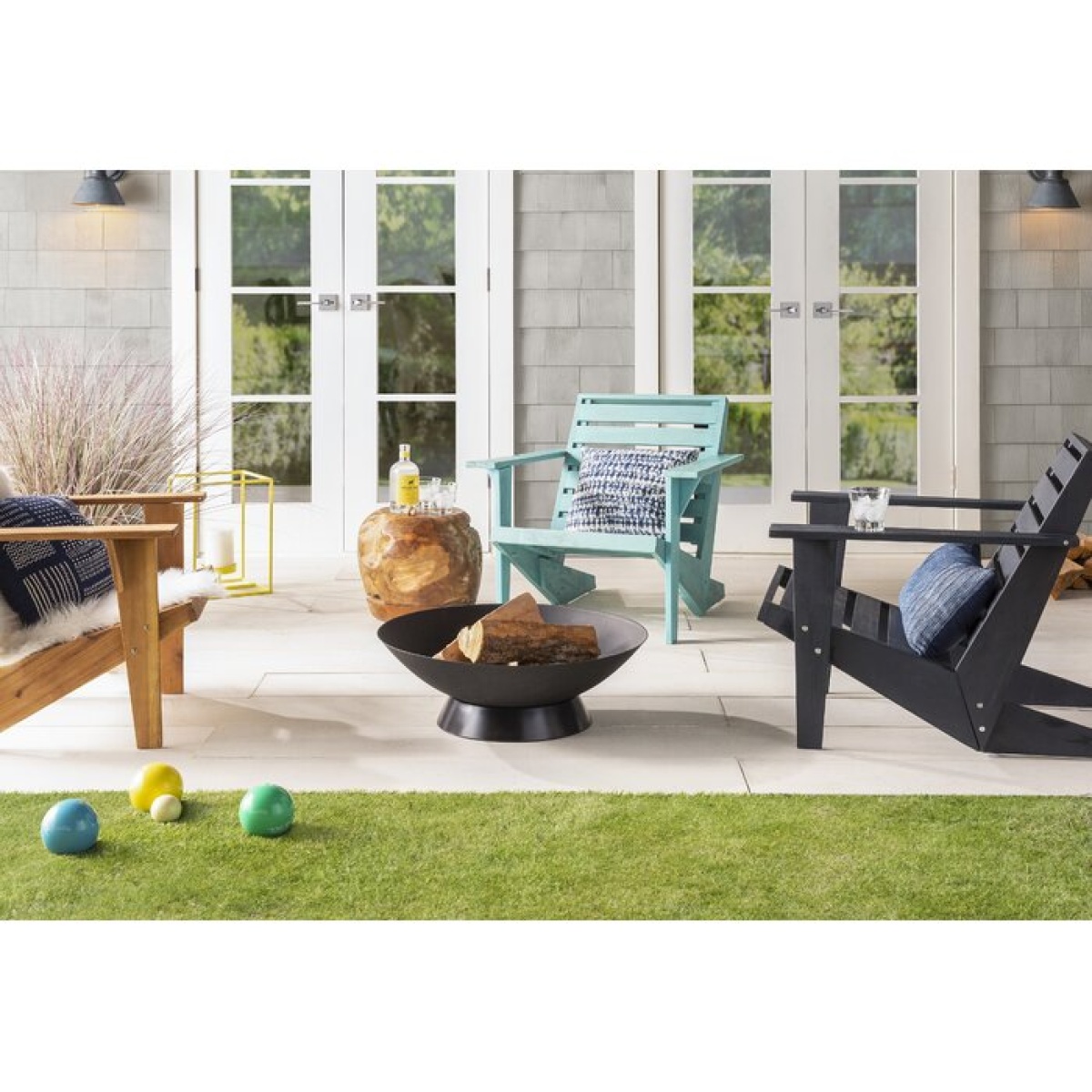 Ursa Acacia Outdoor Adirondack Chair - Image 3