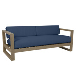Vienna 90'' Teak Outdoor Sofa with Sunbrella Cushions - Image 2