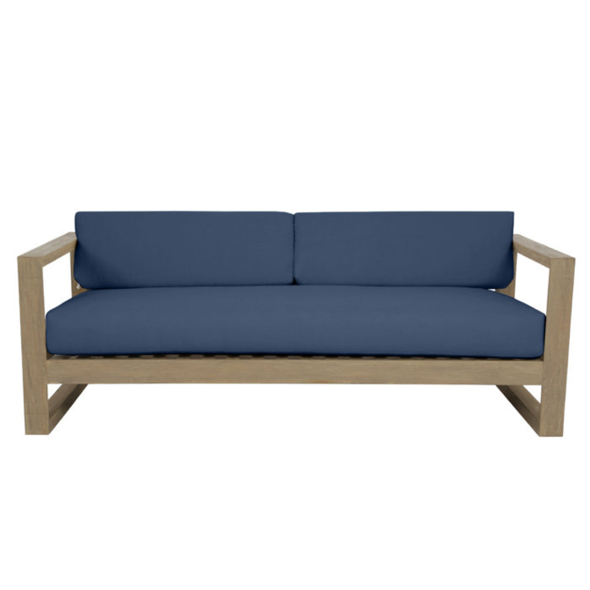 Vienna 90'' Teak Outdoor Sofa with Sunbrella Cushions - Image 1