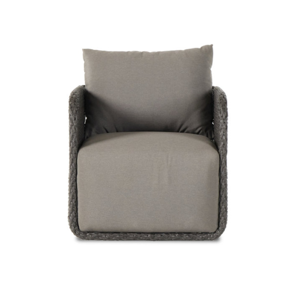 Poillucci Swivel Wicker Patio Chair with Cushions