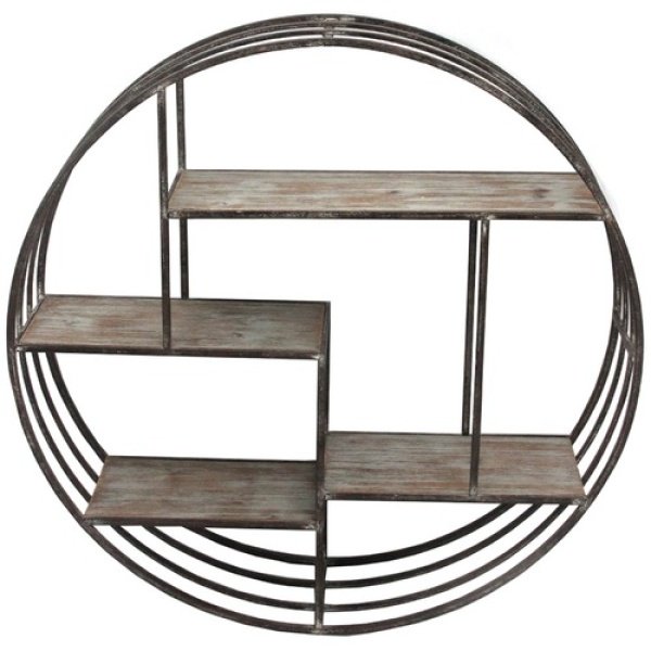 Round Elemental Hanging Wall Shelf