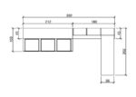 Horizontal folding bed with drawer base and desk - Image 2