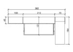 Horizontal folding bed 90x190 with wardrobe and folding desk - Image 4