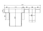 Vertical folding double bed with sofa and trundle bed - Image 4