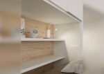 Horizontal folding bed without frame integrated between wardrobes - Image 2