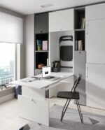 Horizontal folding bunk bed and vertical folding table. - Image 3