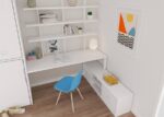 Horizontal folding bed with upper wardrobe and desk - Image 2