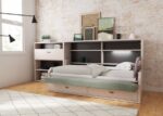 Horizontal folding bed with integrated sofa and study table - Image 3