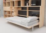 Office with bookcase and integrated folding bed - Image 4