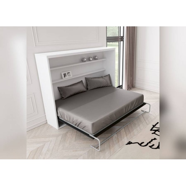 Horizontal folding double bed for 150 x 190 mattress