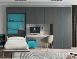 Study with vertical folding window measuring 90 x 190 + wardrobes and study area. - Image 2