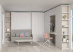 Youth bedroom with a folding double bed and sofa - Image 3