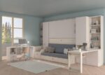 Youth bedroom with fold-down bunk bed with sofa and 2 study areas - Image 3