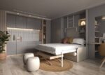 Studio with double vertical folding bunk bed with sofa - Image 2