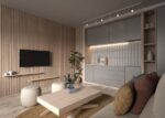 Studio with double vertical folding bunk bed with sofa - Image 4