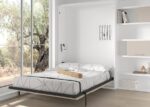 Vertical folding double bed with bookcase - Image 2